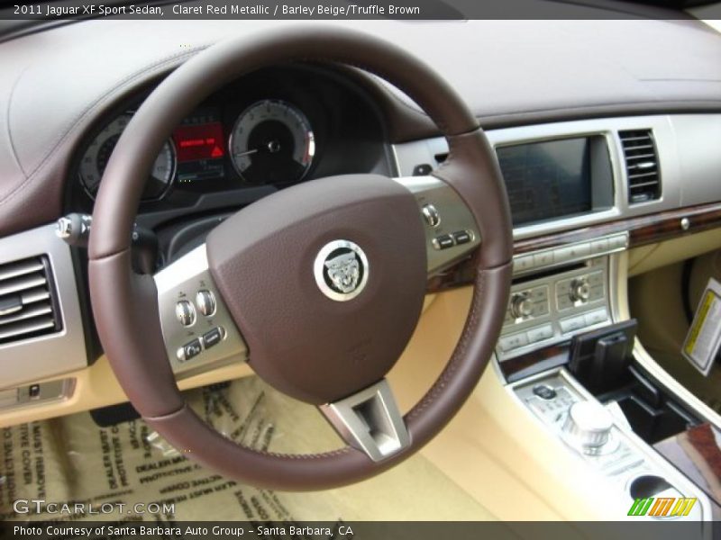 Claret Red Metallic / Barley Beige/Truffle Brown 2011 Jaguar XF Sport Sedan
