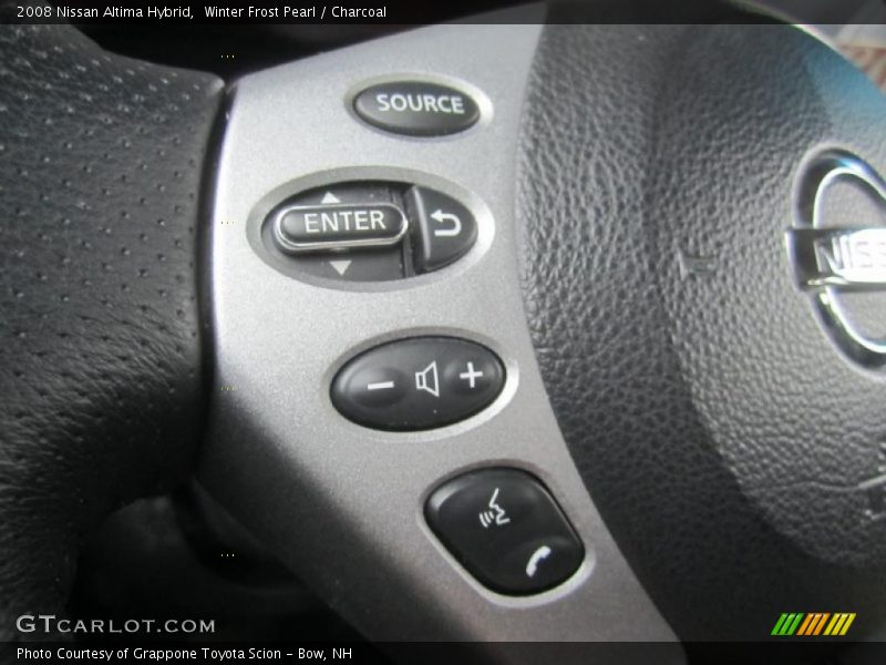 Winter Frost Pearl / Charcoal 2008 Nissan Altima Hybrid