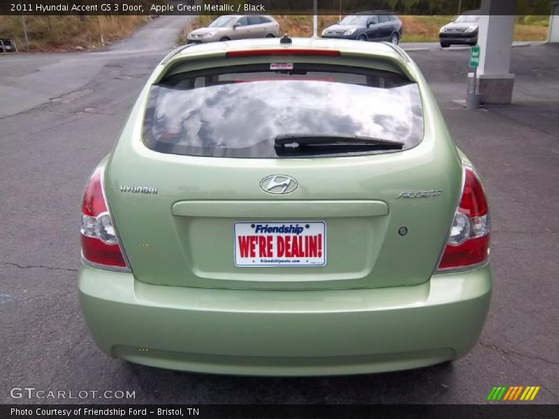 Apple Green Metallic / Black 2011 Hyundai Accent GS 3 Door