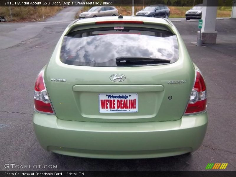 Apple Green Metallic / Black 2011 Hyundai Accent GS 3 Door