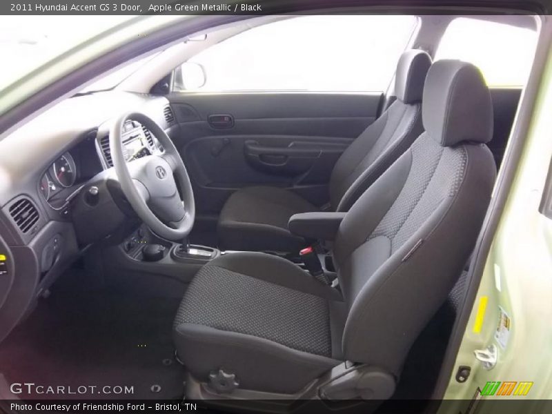  2011 Accent GS 3 Door Black Interior