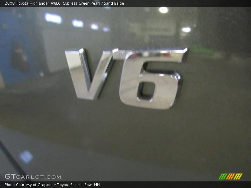 Cypress Green Pearl / Sand Beige 2008 Toyota Highlander 4WD