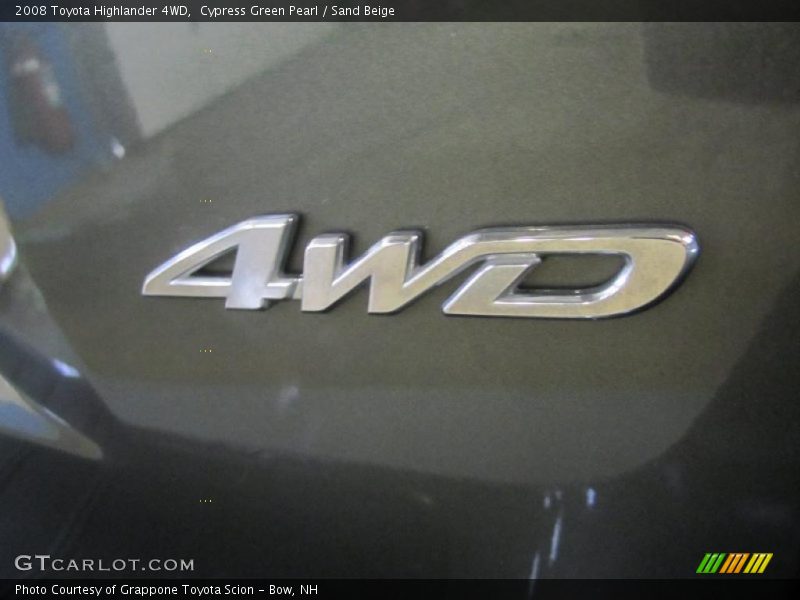 Cypress Green Pearl / Sand Beige 2008 Toyota Highlander 4WD