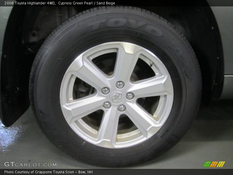 Cypress Green Pearl / Sand Beige 2008 Toyota Highlander 4WD