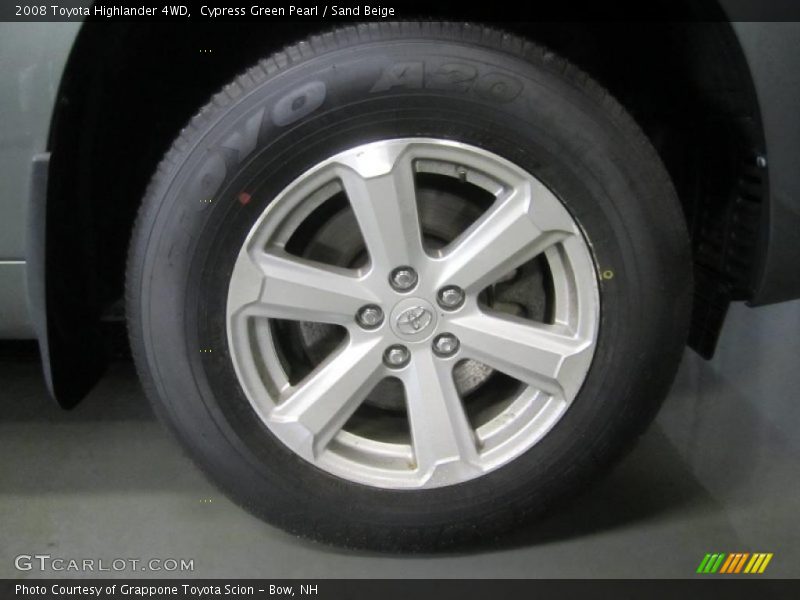 Cypress Green Pearl / Sand Beige 2008 Toyota Highlander 4WD