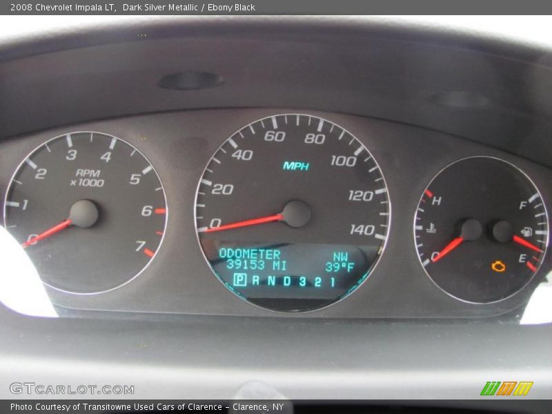 Dark Silver Metallic / Ebony Black 2008 Chevrolet Impala LT