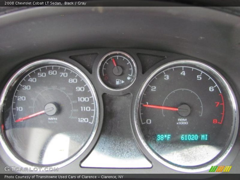 Black / Gray 2008 Chevrolet Cobalt LT Sedan