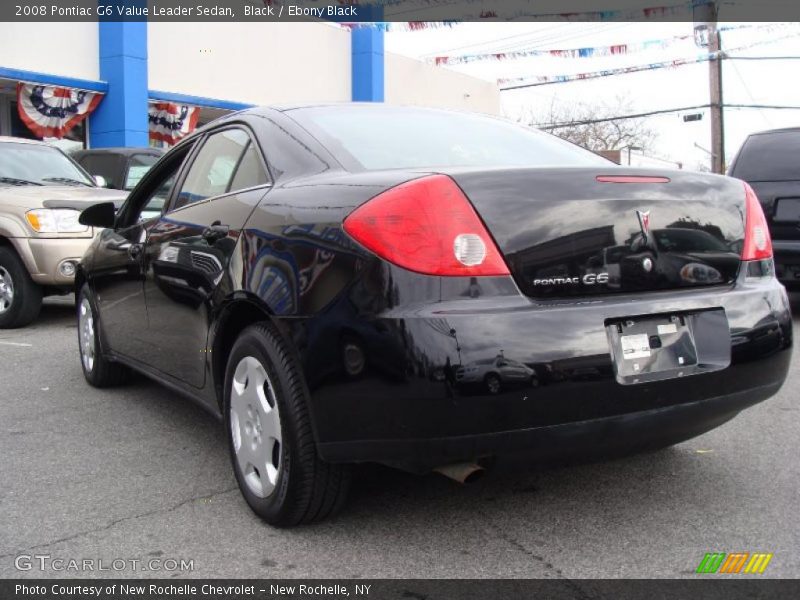 Black / Ebony Black 2008 Pontiac G6 Value Leader Sedan