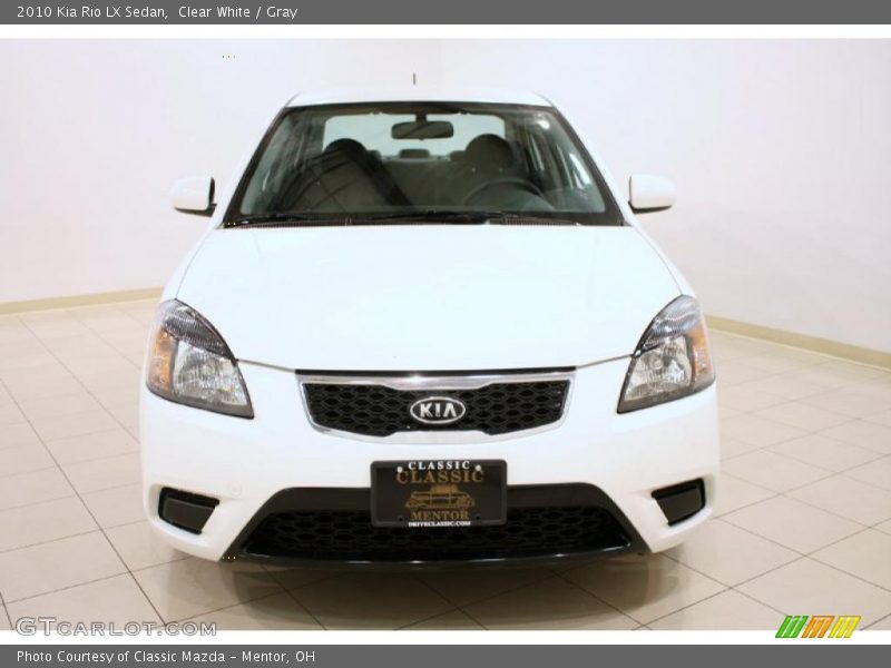 Clear White / Gray 2010 Kia Rio LX Sedan