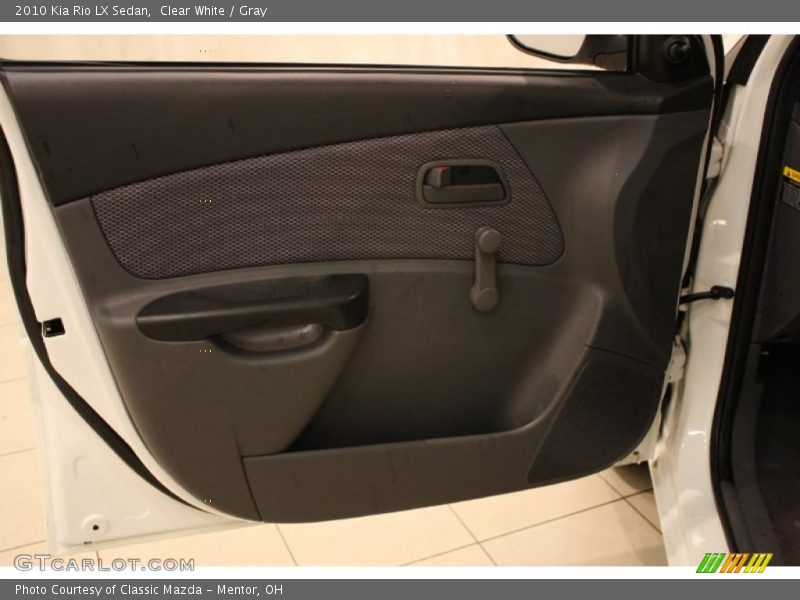 Clear White / Gray 2010 Kia Rio LX Sedan