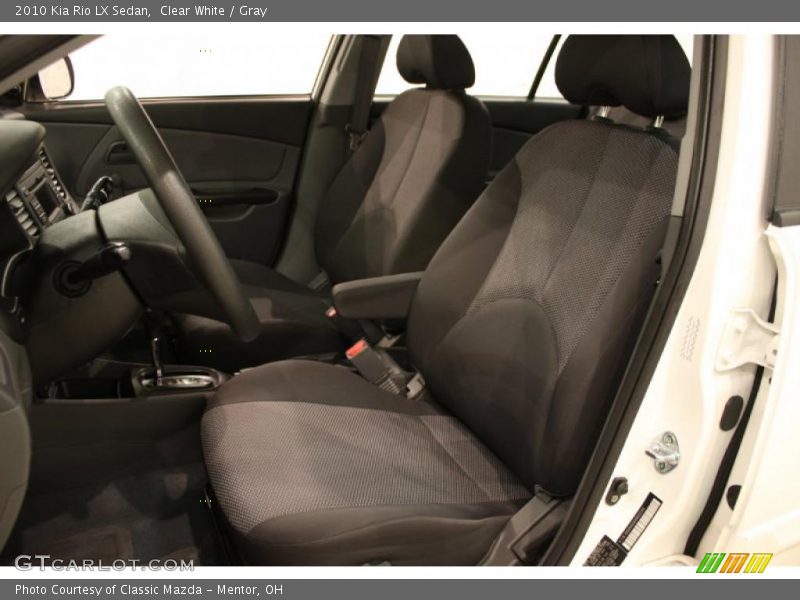 Clear White / Gray 2010 Kia Rio LX Sedan