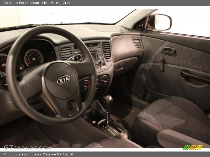 Clear White / Gray 2010 Kia Rio LX Sedan