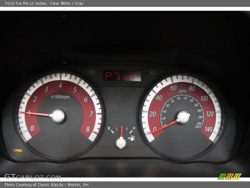 Clear White / Gray 2010 Kia Rio LX Sedan