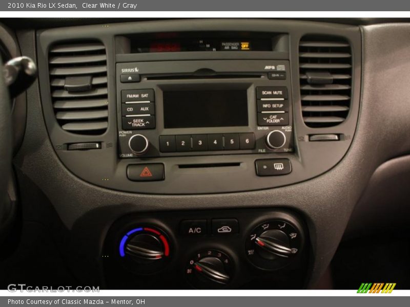 Clear White / Gray 2010 Kia Rio LX Sedan