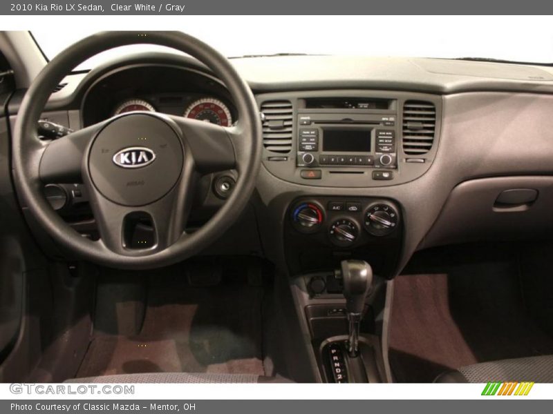 Clear White / Gray 2010 Kia Rio LX Sedan