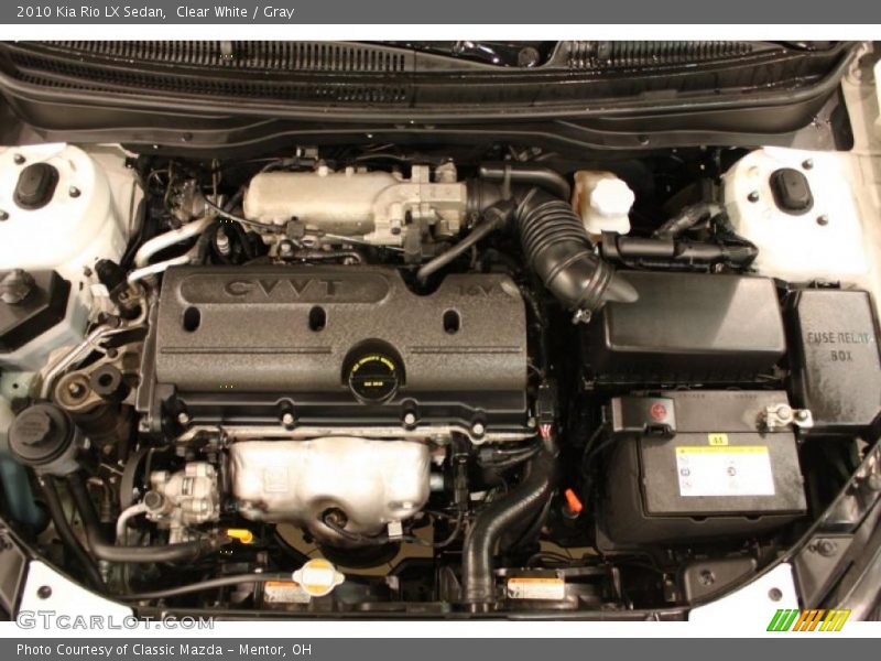 Clear White / Gray 2010 Kia Rio LX Sedan