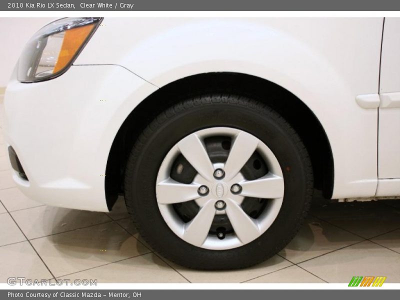 Clear White / Gray 2010 Kia Rio LX Sedan