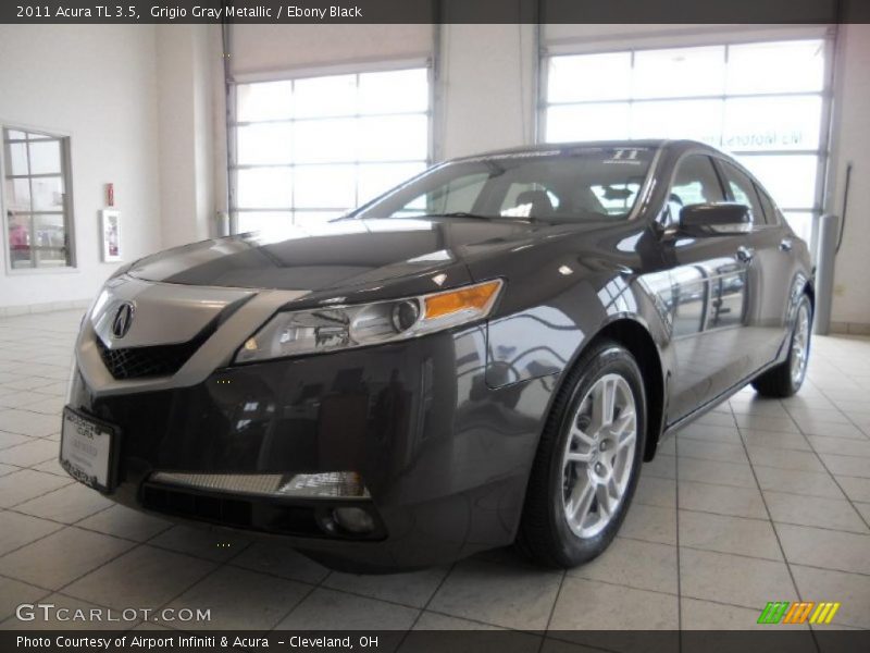 Grigio Gray Metallic / Ebony Black 2011 Acura TL 3.5