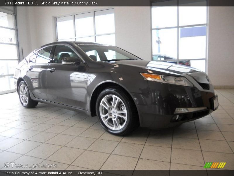 Grigio Gray Metallic / Ebony Black 2011 Acura TL 3.5