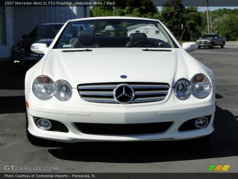 Alabaster White / Black 2007 Mercedes-Benz SL 550 Roadster