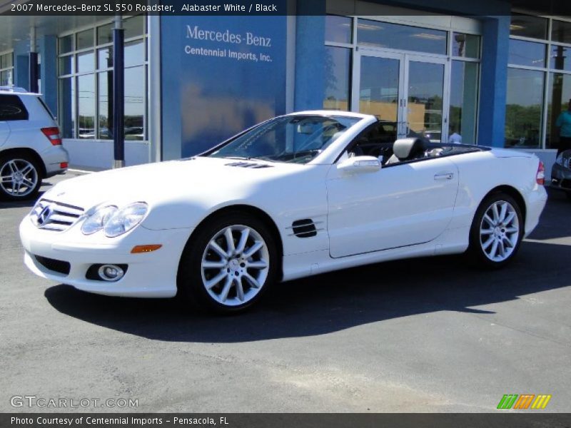 Alabaster White / Black 2007 Mercedes-Benz SL 550 Roadster