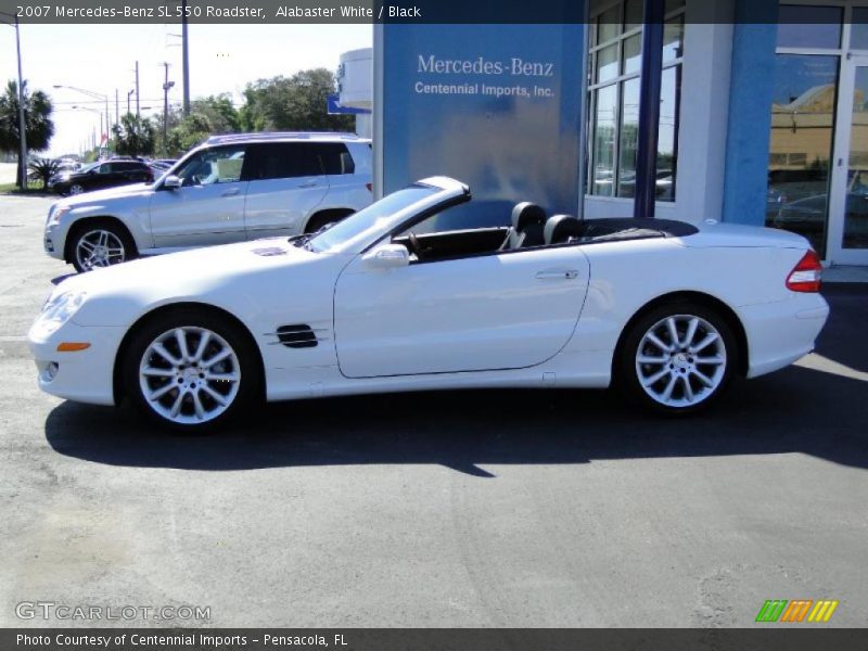Alabaster White / Black 2007 Mercedes-Benz SL 550 Roadster