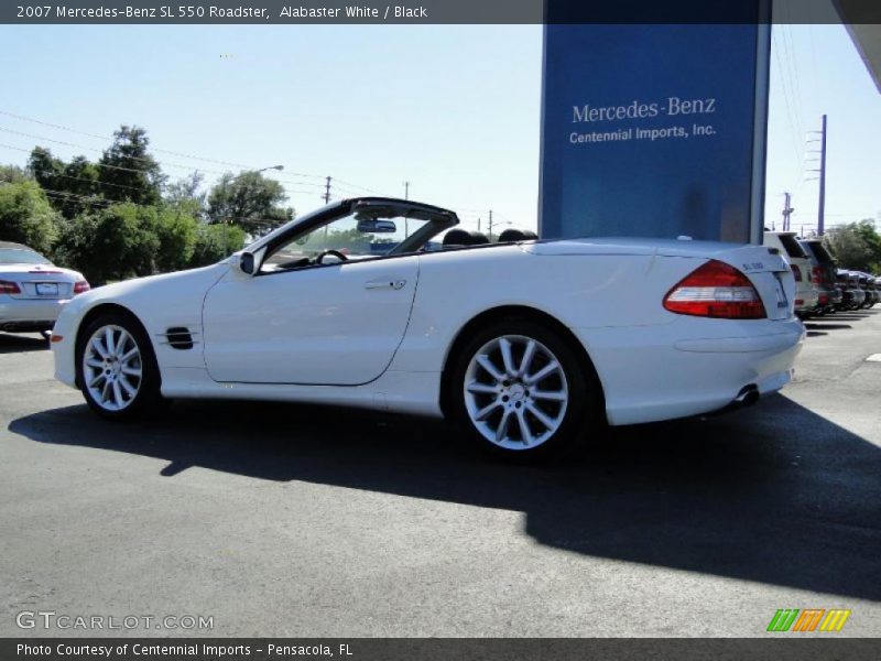 Alabaster White / Black 2007 Mercedes-Benz SL 550 Roadster