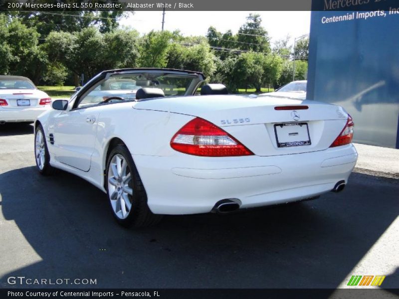 Alabaster White / Black 2007 Mercedes-Benz SL 550 Roadster