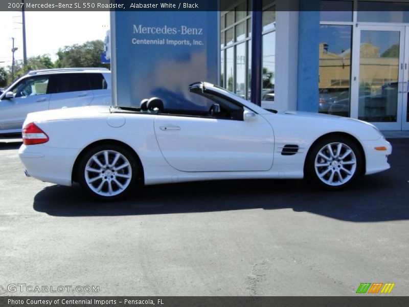 Alabaster White / Black 2007 Mercedes-Benz SL 550 Roadster