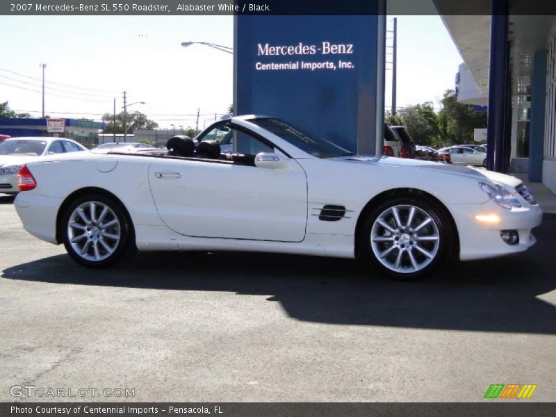 Alabaster White / Black 2007 Mercedes-Benz SL 550 Roadster