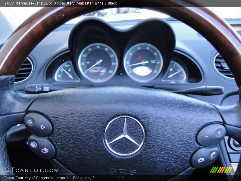 Alabaster White / Black 2007 Mercedes-Benz SL 550 Roadster