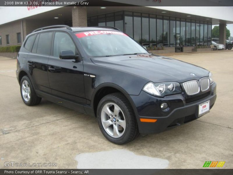 Monaco Blue Metallic / Grey 2008 BMW X3 3.0si