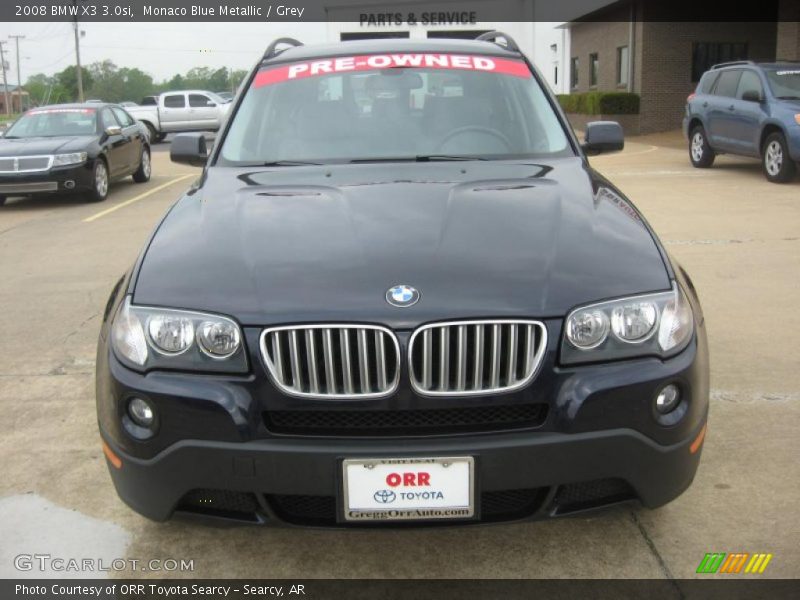 Monaco Blue Metallic / Grey 2008 BMW X3 3.0si