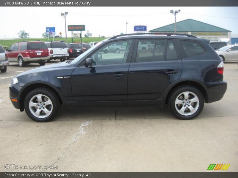 Monaco Blue Metallic / Grey 2008 BMW X3 3.0si