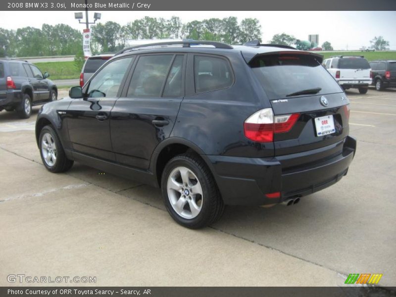 Monaco Blue Metallic / Grey 2008 BMW X3 3.0si