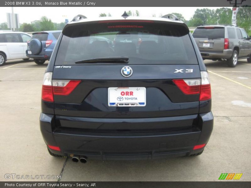 Monaco Blue Metallic / Grey 2008 BMW X3 3.0si