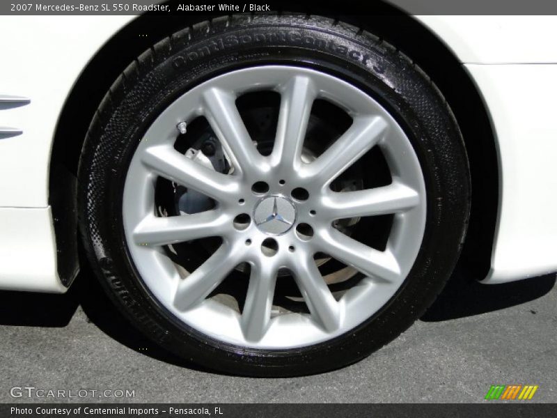 Alabaster White / Black 2007 Mercedes-Benz SL 550 Roadster