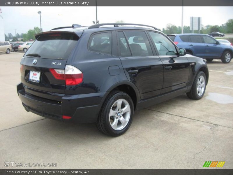 Monaco Blue Metallic / Grey 2008 BMW X3 3.0si