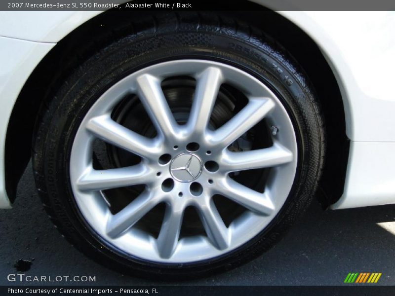 Alabaster White / Black 2007 Mercedes-Benz SL 550 Roadster