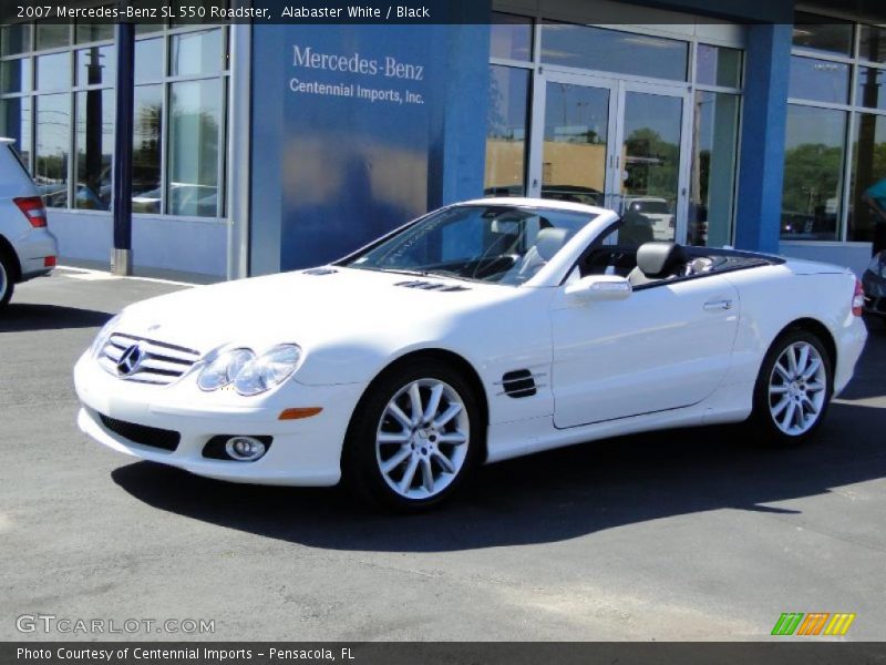 Alabaster White / Black 2007 Mercedes-Benz SL 550 Roadster