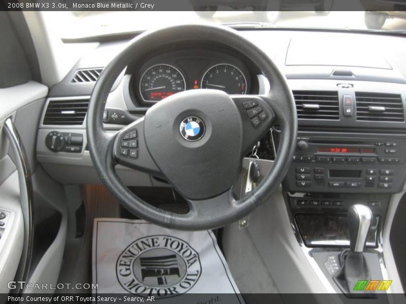 Monaco Blue Metallic / Grey 2008 BMW X3 3.0si