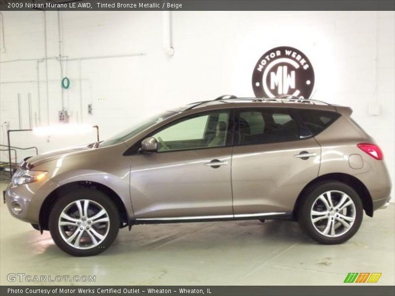 Tinted Bronze Metallic / Beige 2009 Nissan Murano LE AWD