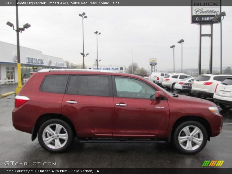 Salsa Red Pearl / Sand Beige 2010 Toyota Highlander Limited 4WD