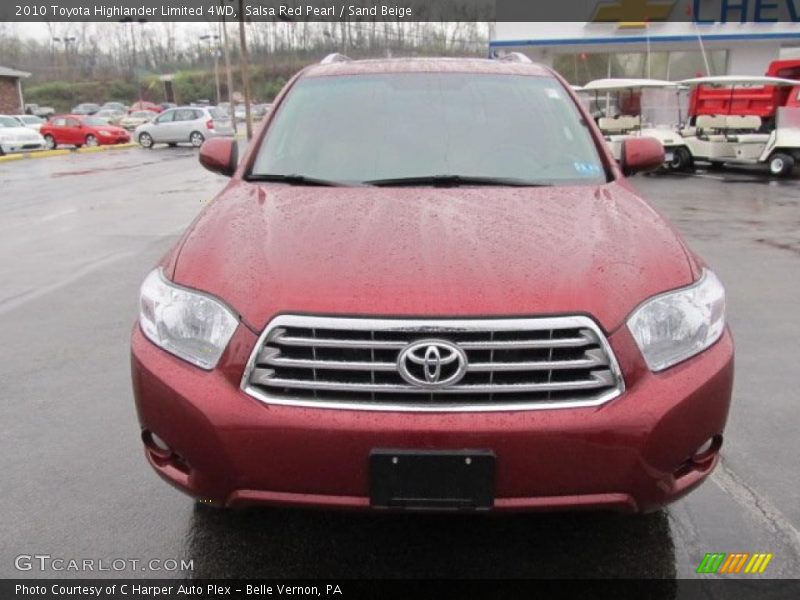 Salsa Red Pearl / Sand Beige 2010 Toyota Highlander Limited 4WD