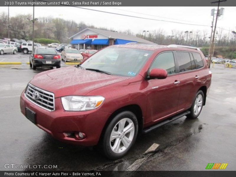 Salsa Red Pearl / Sand Beige 2010 Toyota Highlander Limited 4WD