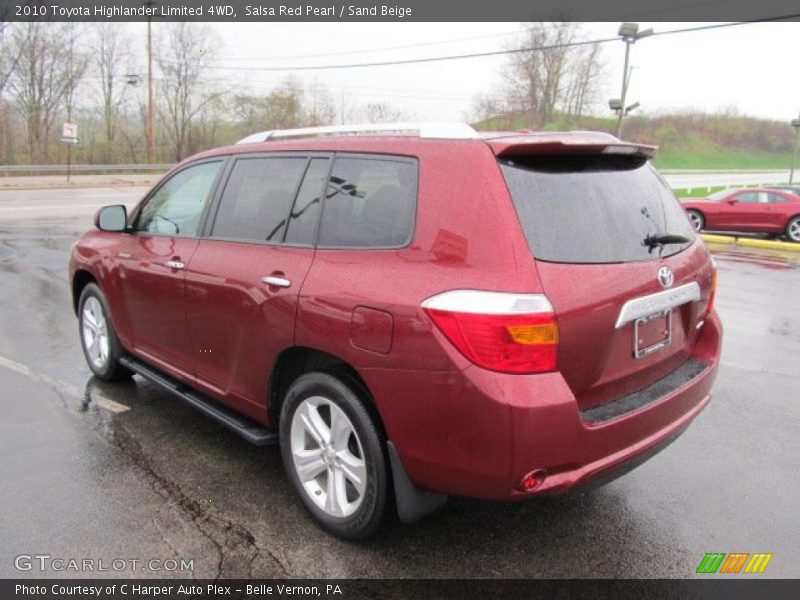 Salsa Red Pearl / Sand Beige 2010 Toyota Highlander Limited 4WD