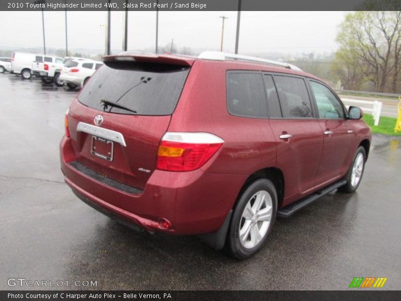 Salsa Red Pearl / Sand Beige 2010 Toyota Highlander Limited 4WD