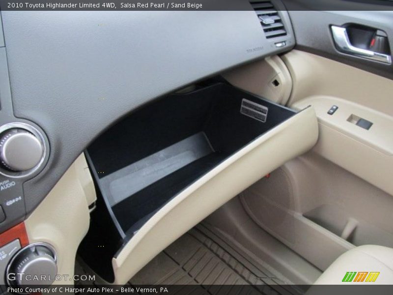 Salsa Red Pearl / Sand Beige 2010 Toyota Highlander Limited 4WD