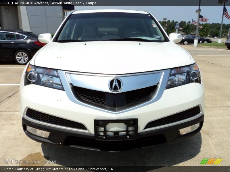 Aspen White Pearl / Taupe 2011 Acura MDX Advance