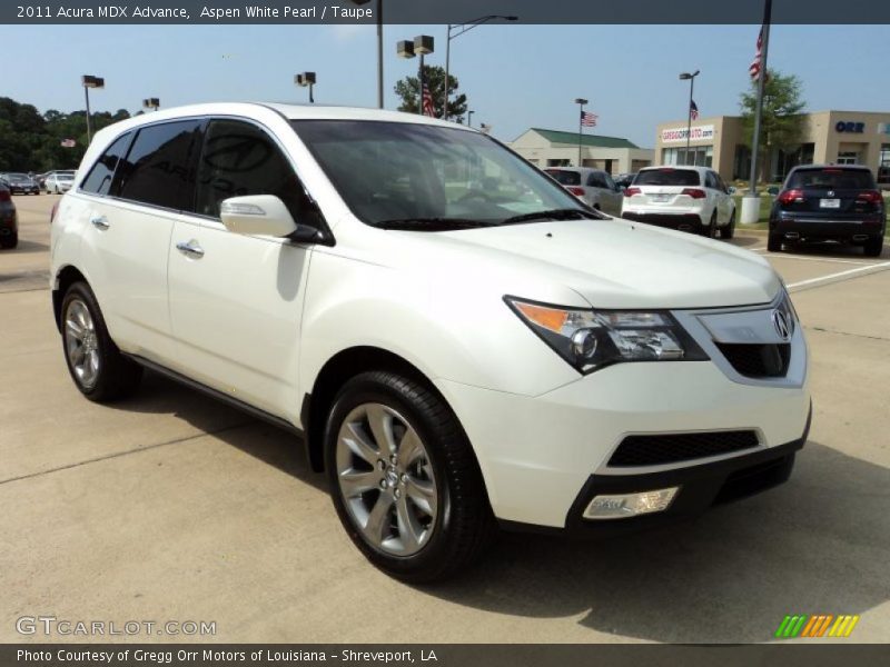 Aspen White Pearl / Taupe 2011 Acura MDX Advance